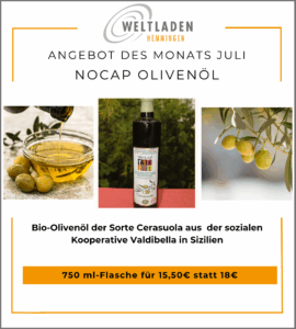 Angebot des Monats Juli Weltladen Hemmingen Fair Trade