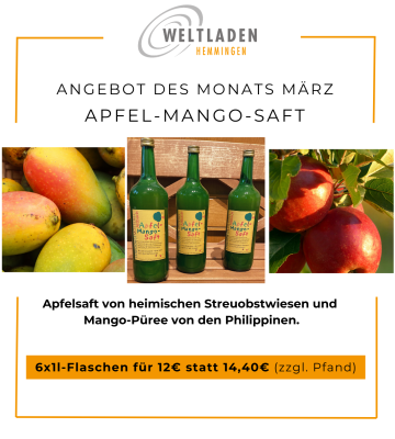 Angebot des Monats Weltladen Hemmingen Fair Trade